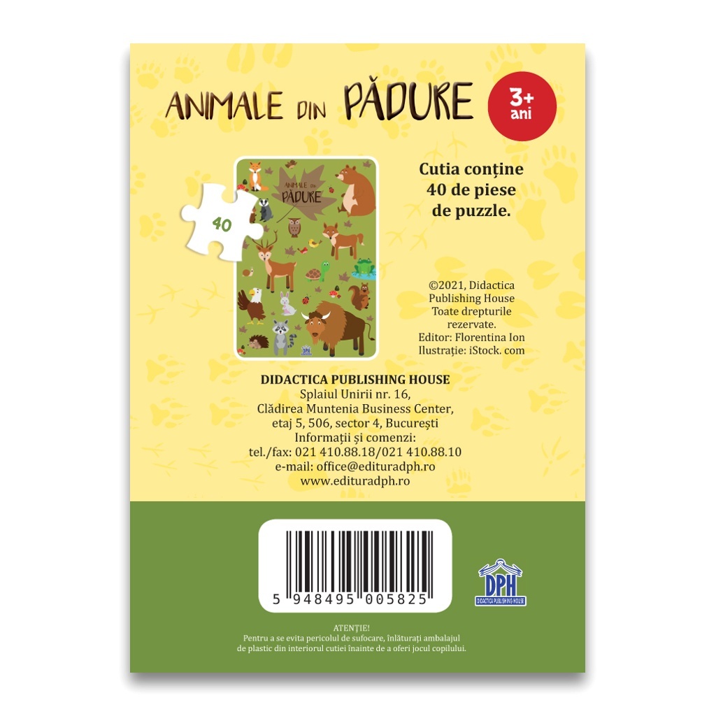 Animale din padure: Puzzle - imagine 2