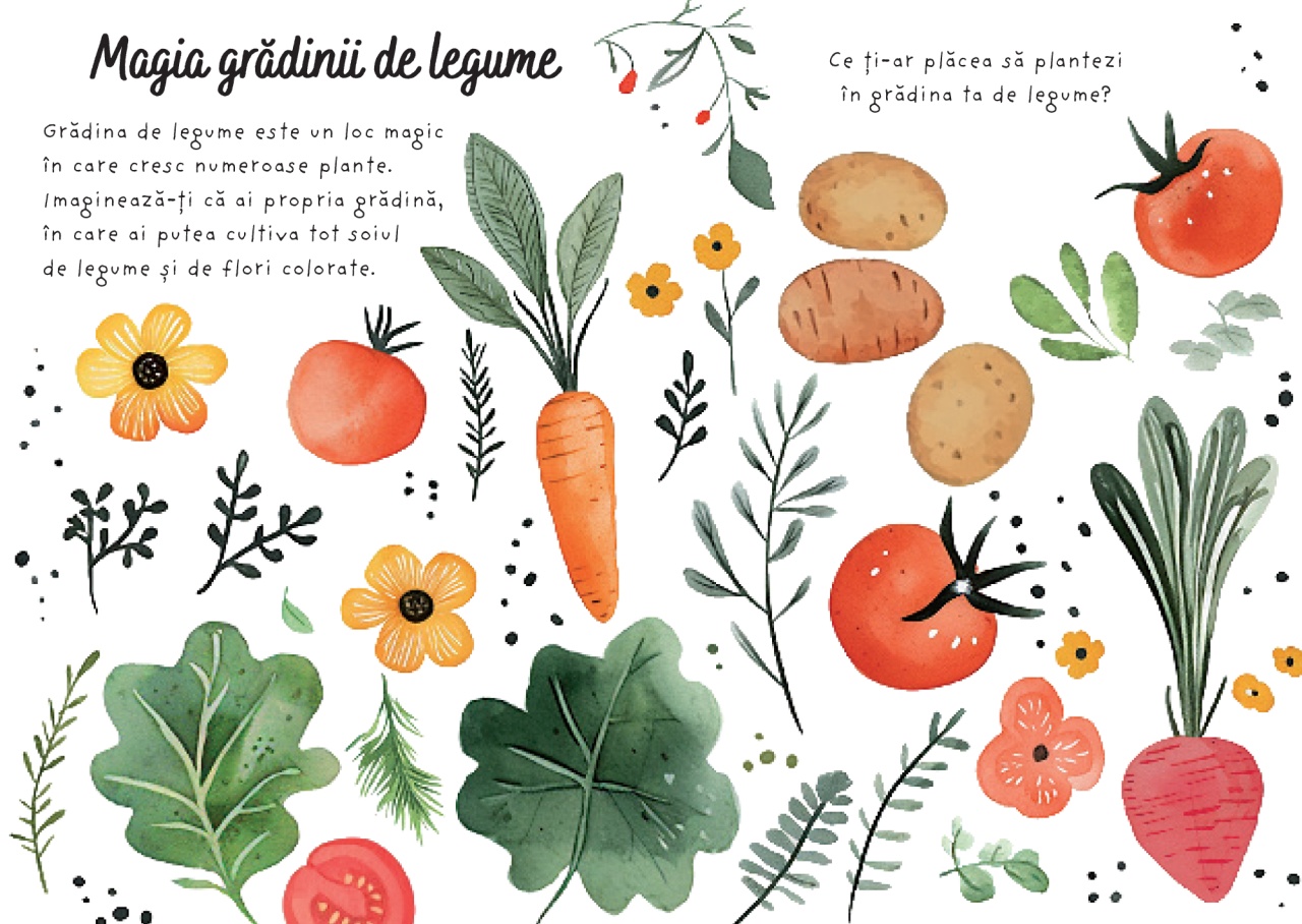 Gradina de legume - Puzzle magic de colorat cu apa - imagine 2