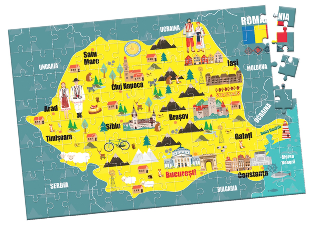 Harta Romaniei: Puzzle - imagine 2
