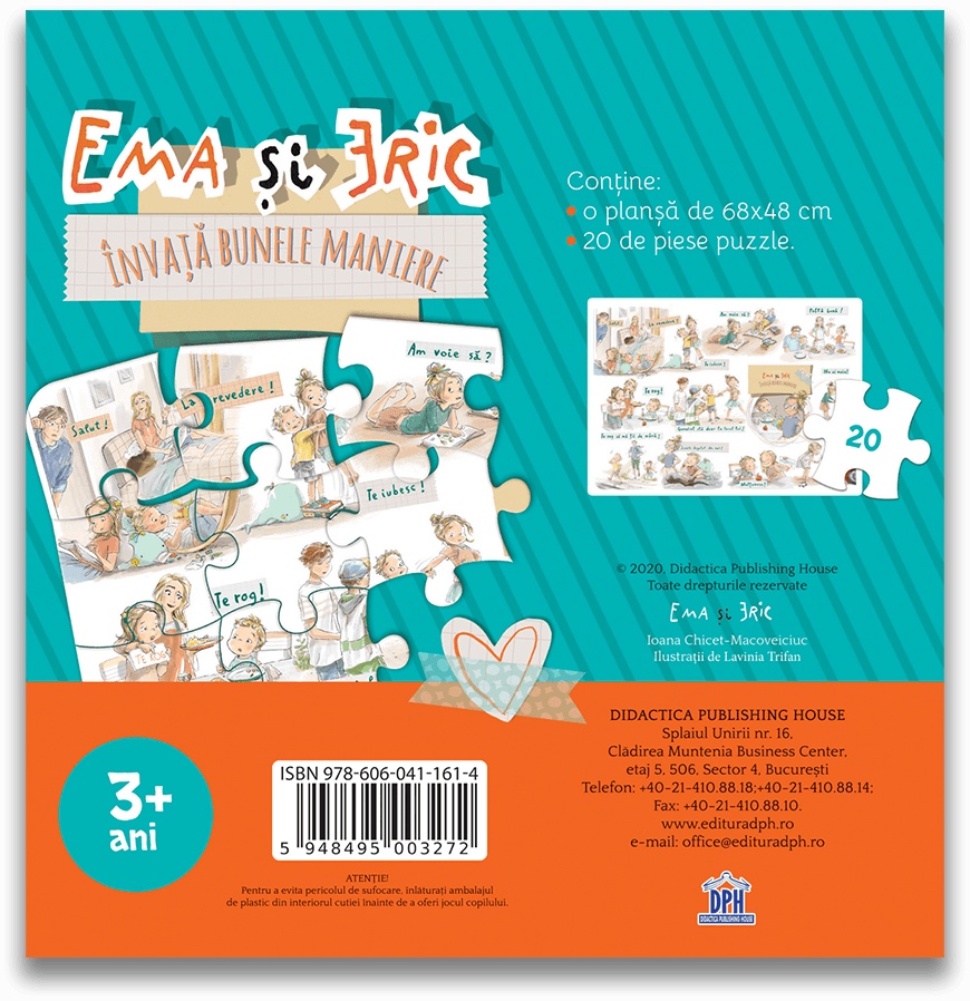 Ema si Eric invata bunele maniere - Puzzle gigant - imagine 2