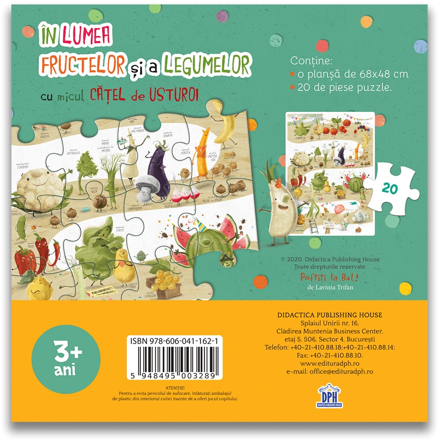 In lumea fructelor si a legumelor cu micul catel de usturoi - Puzzle gigant - imagine 2