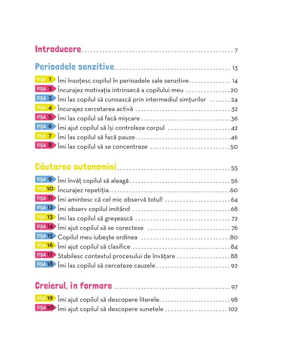 Invat cum sa invat : Montessori acasa in 35 de fise - fise scurte si usor de aplicat - imagine 3