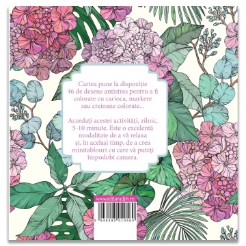 Relaxare si culoare - Carte de colorat cu 4 creioane colorate - Img 2