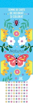 Semne de carte de colorat - Natura (cu strasuri)