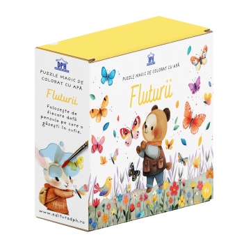 Fluturii - Puzzle magic de colorat cu apa - Img 1