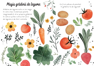 Gradina de legume - Puzzle magic de colorat cu apa - Img 2