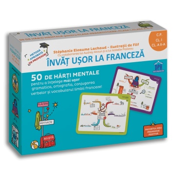 Invat usor la franceza: 50 de harti mentale - Volumul I - CP, Cls. I, a II-a