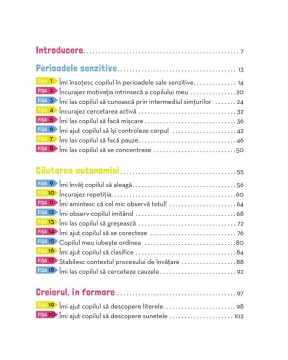 Invat cum sa invat : Montessori acasa in 35 de fise - fise scurte si usor de aplicat - Img 3
