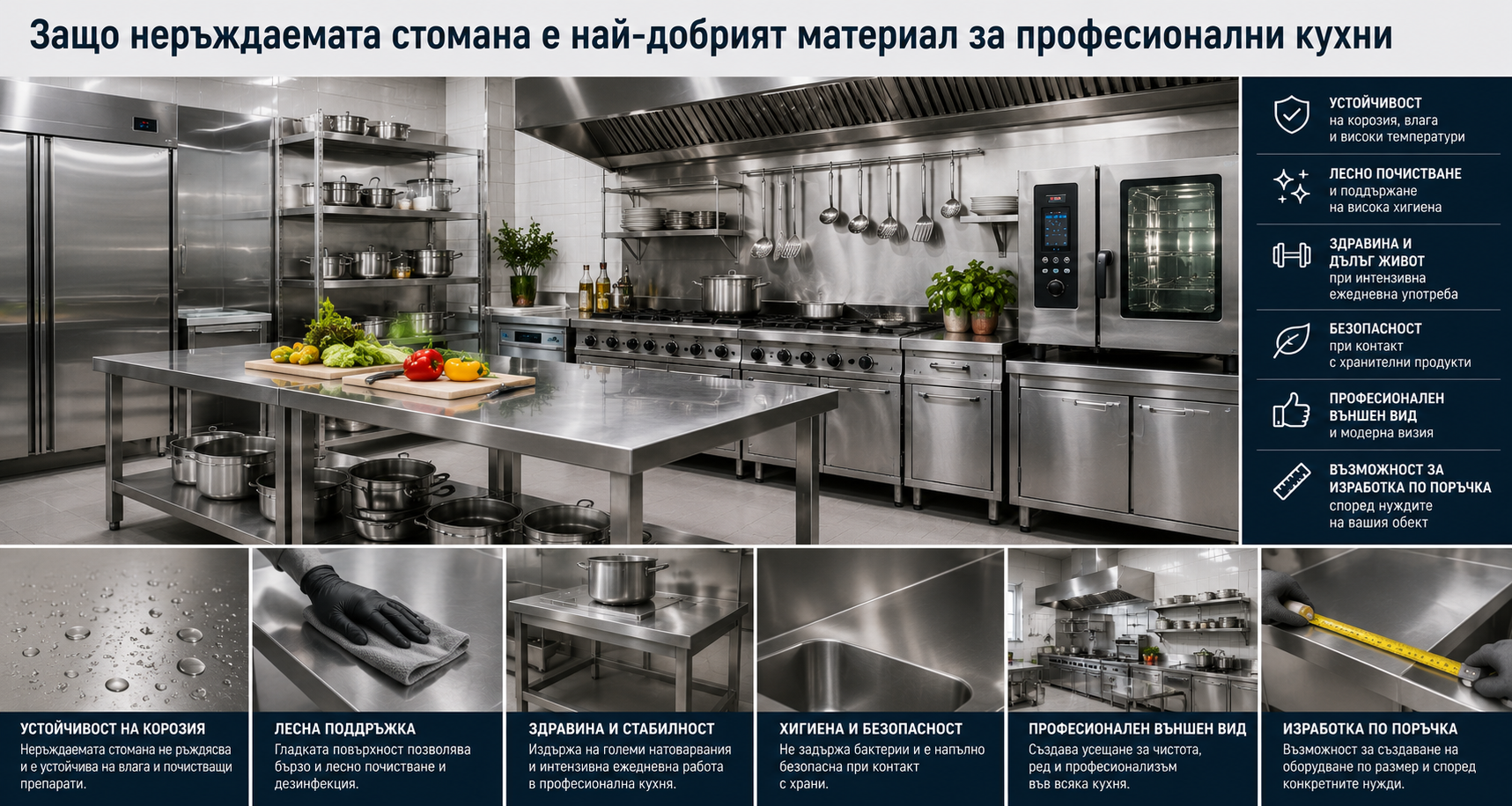 Защо неръждаемата стомана е най-добрият материал за професионални кухни