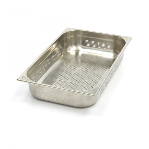 Контейнер Gastronorm1/1 GN - Перфориран - 10cm дълбочина - 53 x 32,5cm - неръждаема стомана