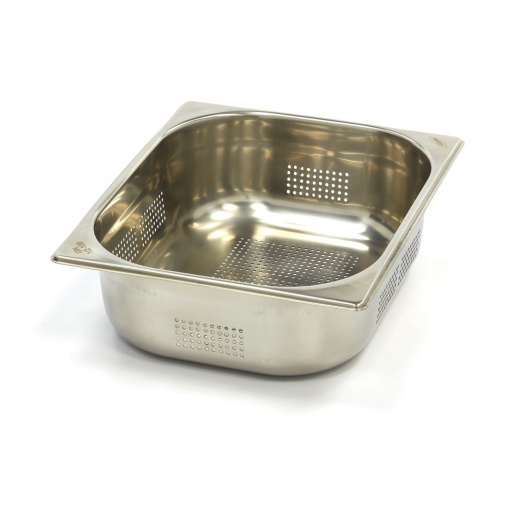 Контейнер Gastronorm 1/2 GN - перфориран - 10cm дълбочина - 32,5 x 26,5cm - неръждаема стомана