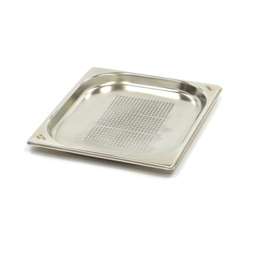 Контейнер Gastronorm 1/2 GN перфориран - 2cm дълбочина - 32,5 x 26,5cm - неръждаема стомана