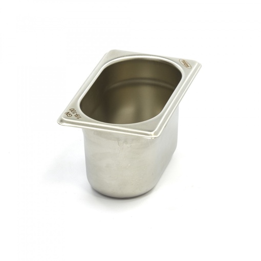 Контейнер Gastronorm 1/9 GN - 10cm дълбочина - 17,6 x 10,8cm - неръждаема стомана