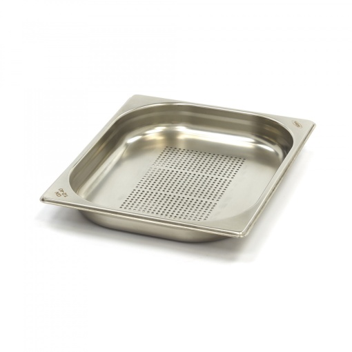 Контейнер Gastronorm 1/2 GN - перфориран - 4cm дълбочина - 32,5 x 26,5cm - неръждаема стомана