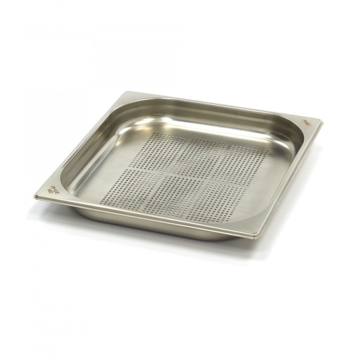 Контейнер Gastronorm 2/3 GN - Перфориран - 4cm дълбочина - 32,5 x 35,4cm - Неръждаема стомана