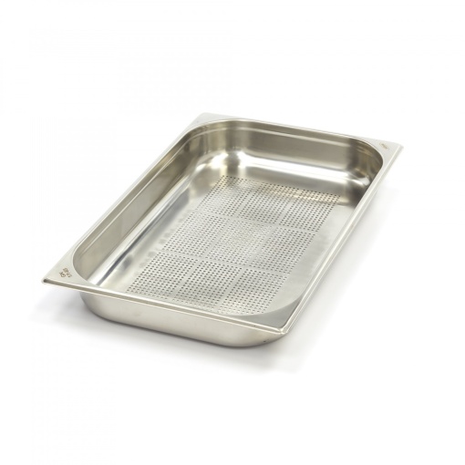 Контейнер Gastronorm 1/1 GN - Перфориран - 6,5cm дълбочина - 53 x 32,5cm - неръждаема стомана