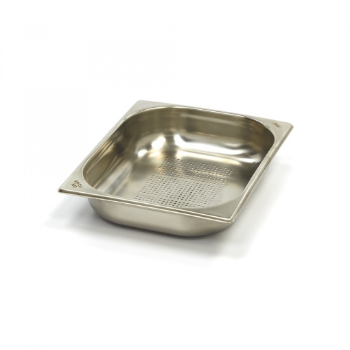Контейнер Gastronorm 1/2 GN - перфориран - 6,5cm дълбочина - 32,5 x 26,5cm - неръждаема стомана