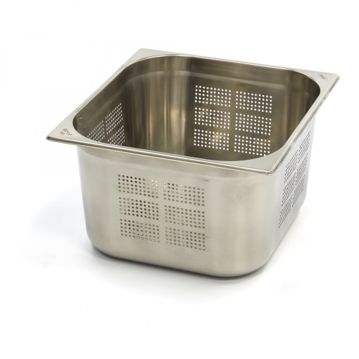 Контейнер Gastronorm 2/3 GN - Перфориран - 20cm дълбочина- 32,5 x 35,4cm - неръждаема стомана