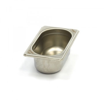 Контейнер Gastronorm 1/9 GN - 6,5cm дълбочина - 17,6 x 10,8cm - неръждаема стомана