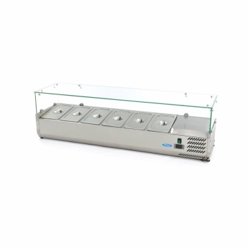 Хладилна вана/студено бен мари150cm - за 6 x 1/3 GN за подготовка на сандвичи, пици, салати - Img 1
