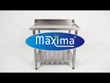 Маса за миячна машина със заден плот - 120 x 75cm - дясна
