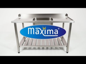 Маса за съдомиялна машина с мивка и заден плот - 140 x 75cm - дясна