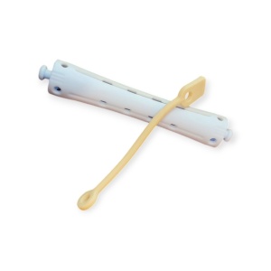 Bigudiuri din plastic cu bandă din cauciuc, set 12 bucăți - Img 3