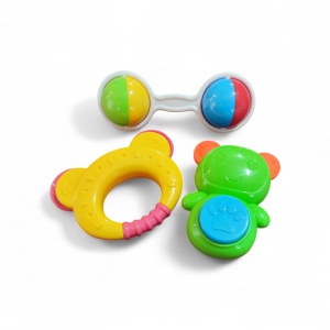Set Zornăitoare Bebeluși 3 Piese, Jucării Interactive Colorate, Stimulează Dezvoltarea Senzorială și Motrică, Plastic Sigur, 0+ luni