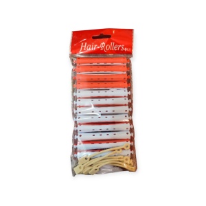 Bigudiuri din plastic cu bandă din cauciuc, set 12 bucăți - Img 4