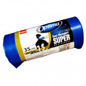 SANO OPTIMA saci menajeri 35 l., 15 bucati/set