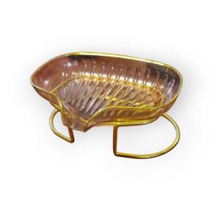 Săpunieră elegantă, aurie, din plastic - Img 4