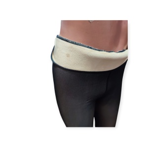 Dres îmblănit Thermo negru cu aspect natural super warm 