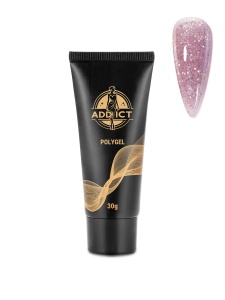 Polygel Addict 30g - Fairy Dust, Roz
