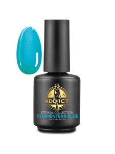 Oja semipermanenta 13 ml Addict - Formentera Blue, Albastru