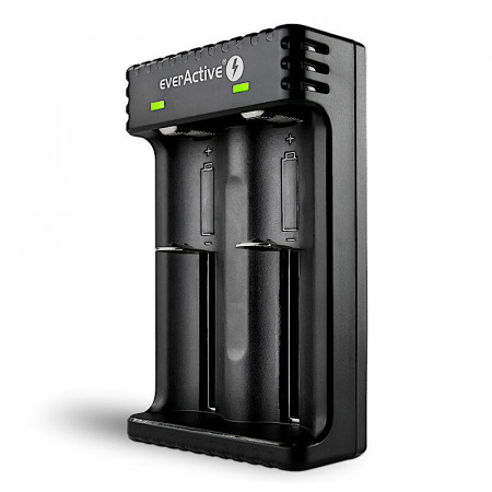 Încărcător everActive LC-200, 2 sloturi, pentru baterii cilindrice tip Li-ion
