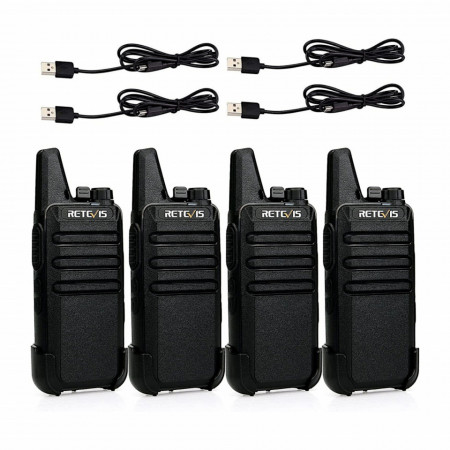 Set 4 Statii Radio Portabile Retevis RT622, PMR 446, walkie-talkie, programabile