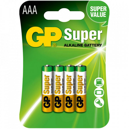 Set Baterii GP Alcaline LR03 / AAA, tip Super Alkaline, 4BL