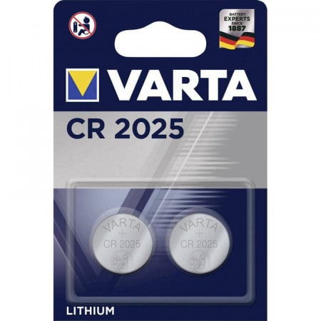Set 2 baterii Varta CR2025 Litiu tip Buton, 3V, Blister