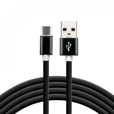 Cablu date Type-C Everactive, invelis Silicon, fast-charge, 3A, 1.5m, negru