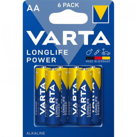 Set 6 baterii Varta Alcaline Longlife Power LR6/AA Type 4906