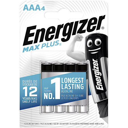 Energizer Set 4 baterii Alkaline Max Plus AAA/LR03