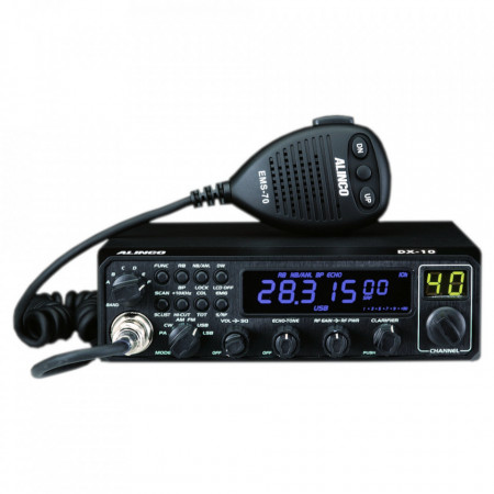 Statie Radio Profesionala Alinco DX-10, AM, FM, SSB, 1DIN, Programabila