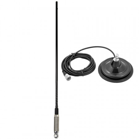 Antena CB Delta 872 Continous Loading, cu Baza magnetica Storm 125DV