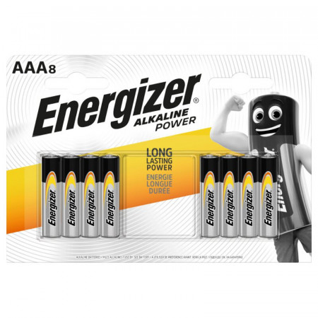 Energizer Set 8 baterii Alcaline AAA/LR03, Tip Alkaline Power Seal