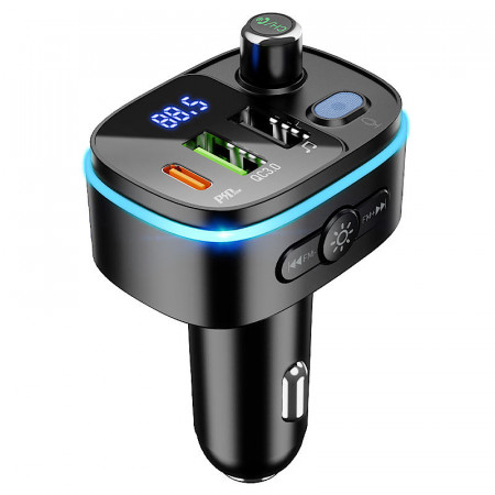 Modulator FM Bluetooth Hoco E62, incarcator auto PD20W + 2 x USB, QC3.0