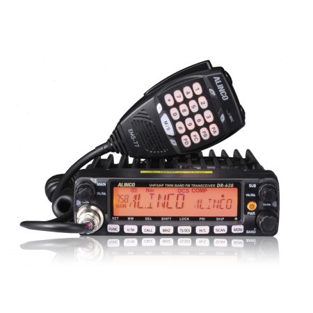 Statie Radio Profesionala Alinco DR-638-HE, Dual Band, VHF/UHF, Putere 50W, panou detasabil
