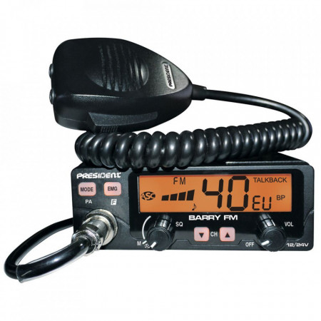 Statie CB President BARRY, ASC, Squelch Automat si Manual, Alimentare 12/24V