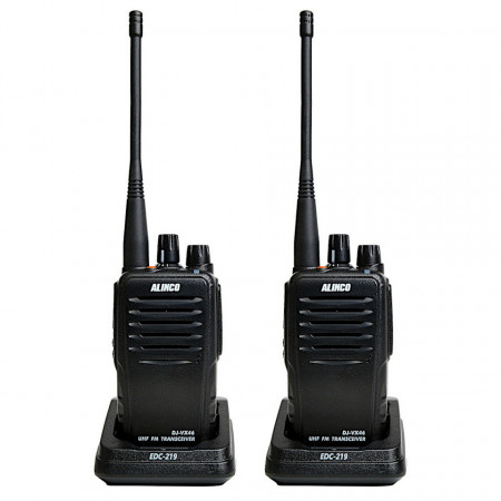 Set Statii Radio Portabile Alinco DJ-VX46-E, PMR446, Profesionale, Submersibile, IP67