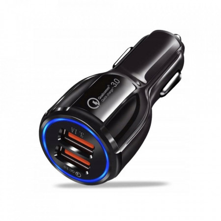 Incarcator Auto Mobster, Quick/Fast Charge Qualcomm QC 3.0 Dual USB 5V