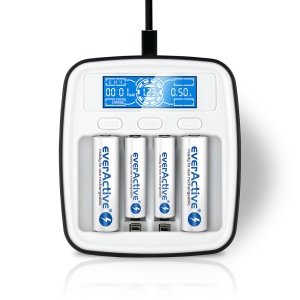 Incarcator Profesional NC-1000M Baterii Ni-MH, pentru 4 AA/R6 sau AAA/R03, cu procesor, alimentare UCB-C - Img 2